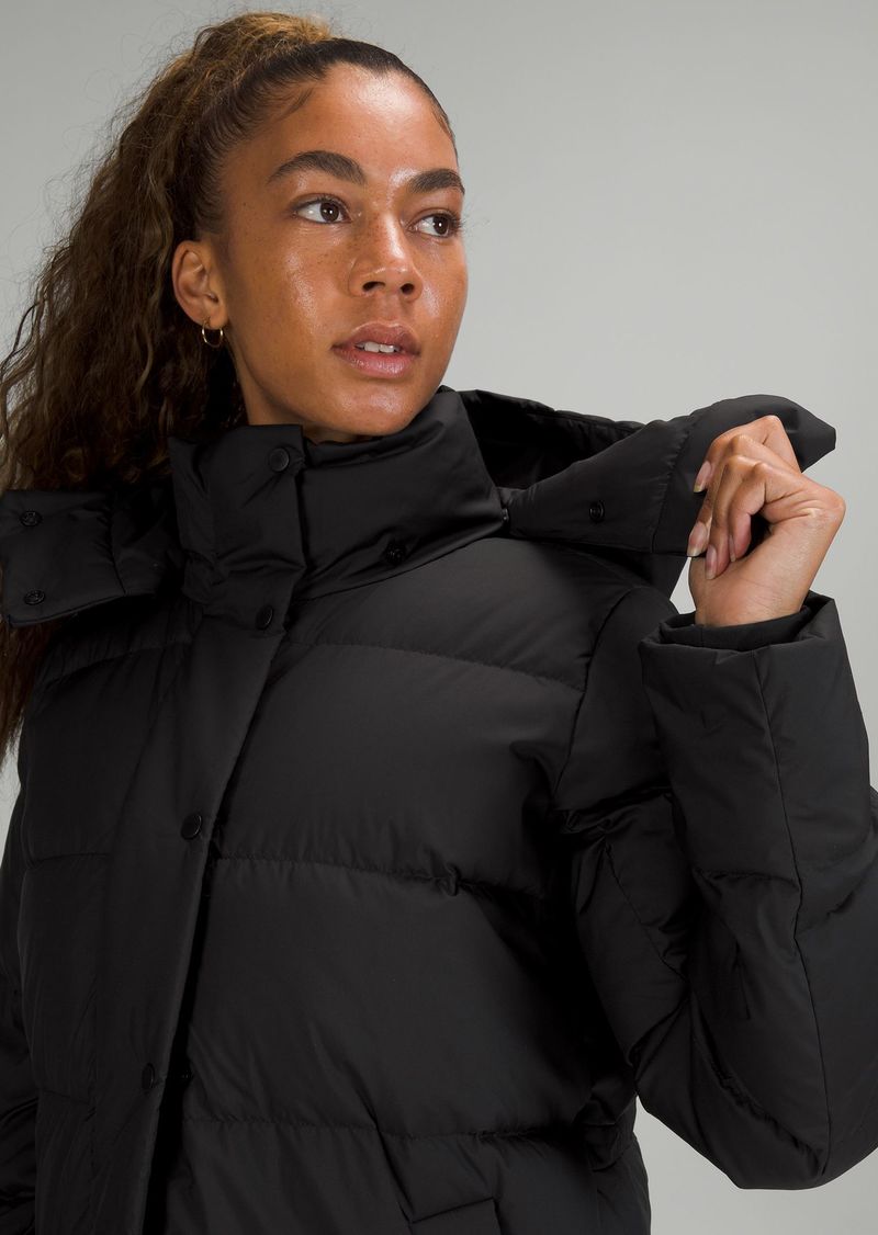 LULULEMON Wunder cropped hooded padded Glyde vest