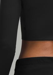 Lululemon Wundermost Ultra-Soft Nulu Mockneck Super-Cropped Long-Sleeve Shirt