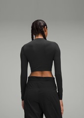 Lululemon Wundermost Ultra-Soft Nulu Mockneck Super-Cropped Long-Sleeve Shirt