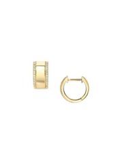 Luv Aj 14K Goldplated & Crystal Wide Huggie Hoop Earrings