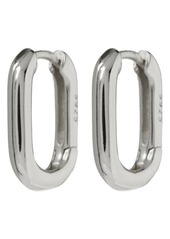 Luv AJ Chain Link Huggie Hoop Earrings