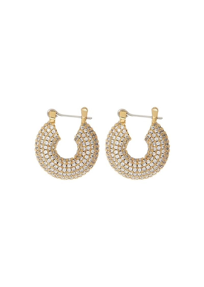 Luv Aj Pave Mini Donut Hoop Earrings