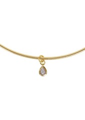 Luv AJ Pear Charm Snake Chain Necklace