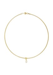 Luv AJ Pear Charm Snake Chain Necklace