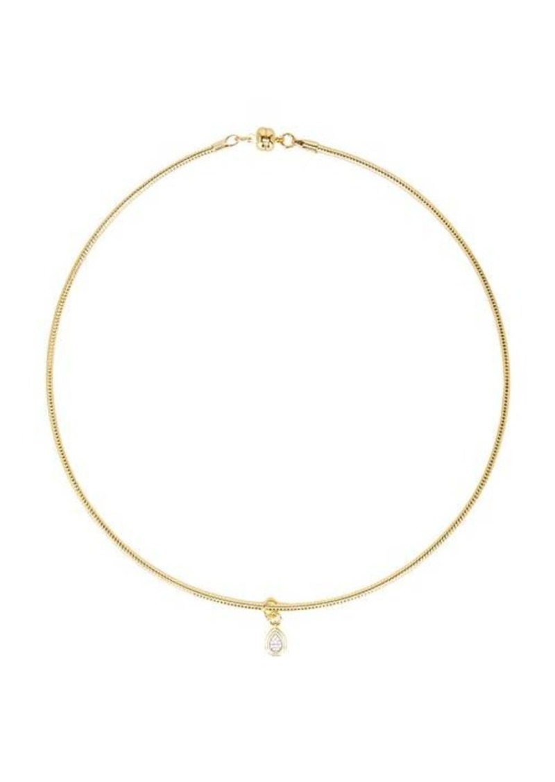 Luv AJ Pear Charm Snake Chain Necklace