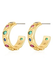 Luv AJ The Royale Cubic Zirconia Hoop Earrings