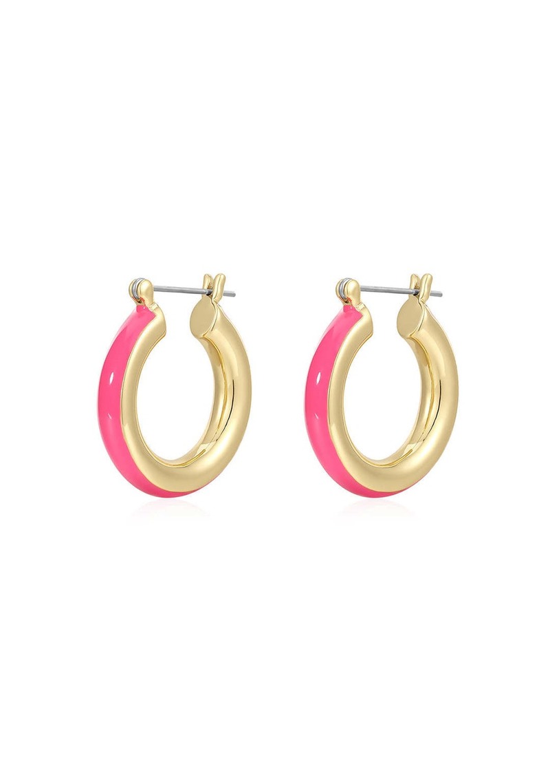 Luv Aj Stripe Baby Amalfi Hoops- Hot Pink- Gold