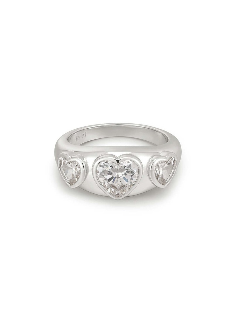 Luv Aj The Bezel Heart Signet Ring