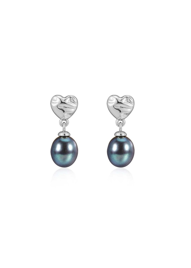 Luv Aj The Hammered Heart Pearl Studs