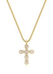 Luv Aj The Rosette Cross Charm Necklace