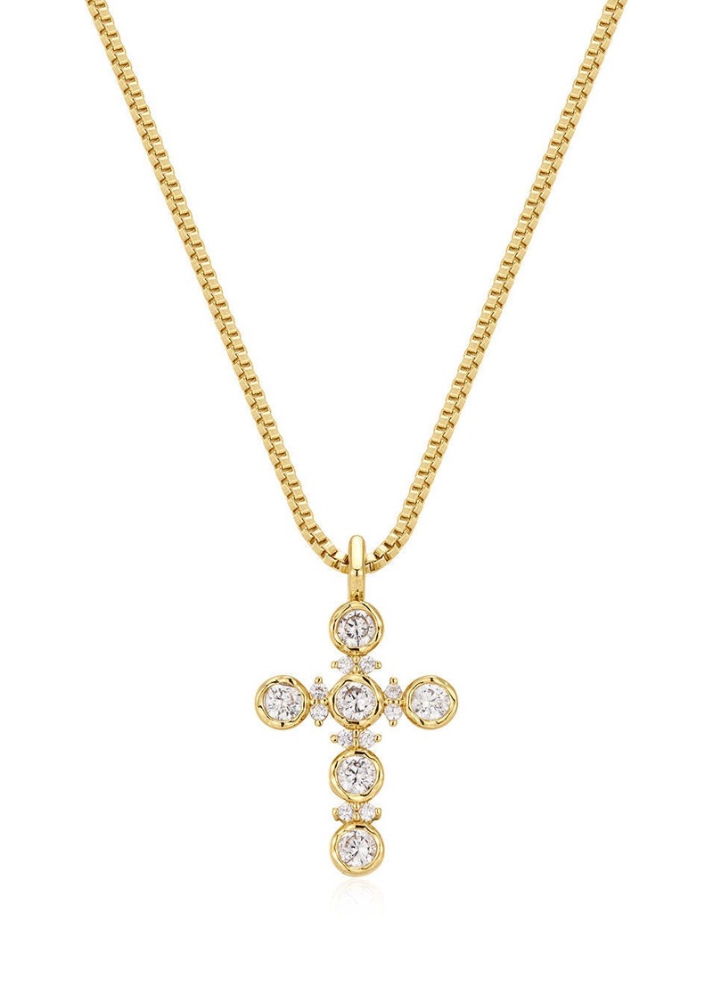 Luv Aj The Rosette Cross Charm Necklace