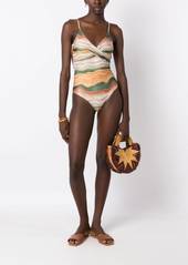 Lygia & Nanny Bianca twisted-front swimsuit