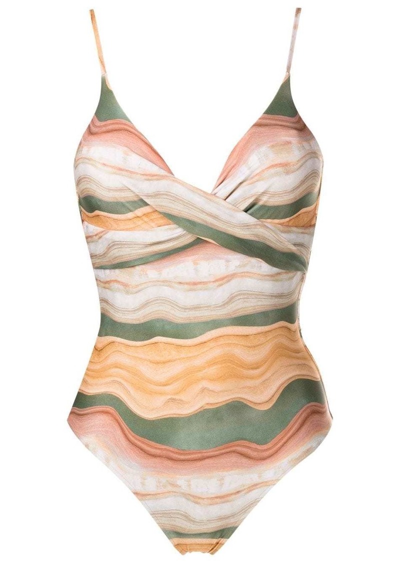 Lygia & Nanny Bianca twisted-front swimsuit