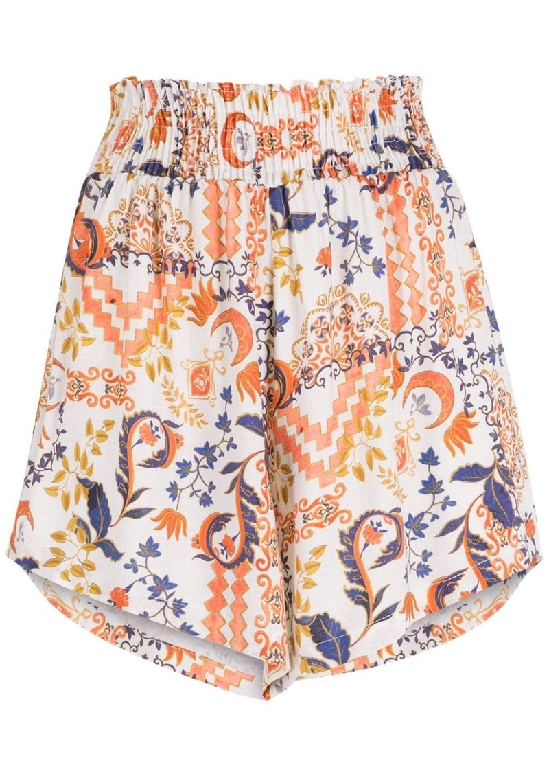 Lygia & Nanny Camelia mix print shorts