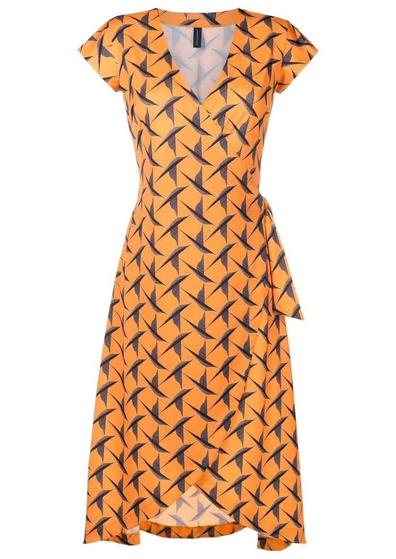 Lygia & Nanny Falcão printed v-neck midi dress