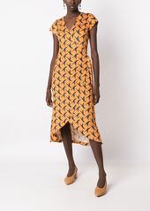 Lygia & Nanny Falcão printed v-neck midi dress