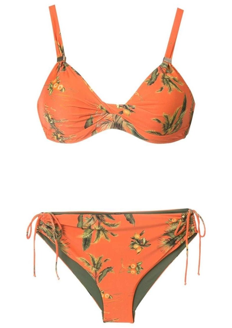 Lygia & Nanny floral-print tie-fastened bikini