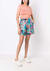 Lygia & Nanny Iara-printed high-waisted shorts