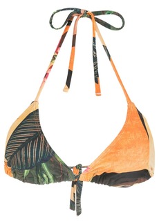 Lygia & Nanny Iasmim leaf-print bikini top