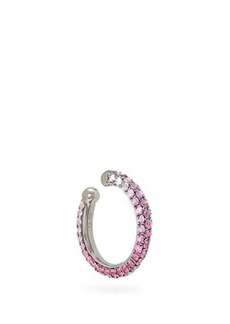 Lynn Ban - Orbital Sapphire, Ruby & Rhodium-plated Ear Cuff - Womens - Pink