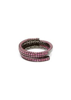 Lynn Ban - Sonic Lab-sapphire & Rhodium-plated Ring - Womens - Pink