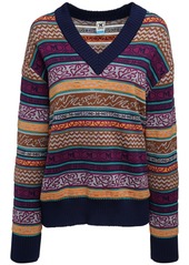 M Missoni All Over Logo Cotton Blend Sweater