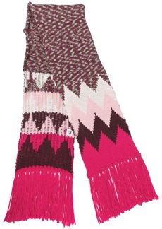 M Missoni chevron-knit wool-blend scarf