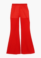 Missoni - Crochet-knit cotton-blend wide-leg pants - Red - IT 40