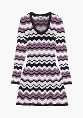 Missoni - Crochet-knit wool-blend mini dress - Purple - IT 42