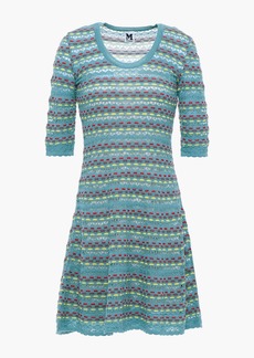 M Missoni - Crochet-knit wool-blend mini dress - Blue - IT 46
