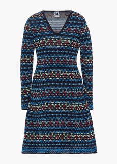 M Missoni - Metallic crochet-knit mini dress - Blue - IT 38
