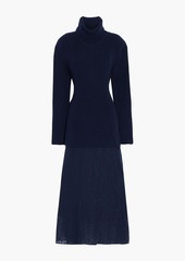 M Missoni - Paneled jacquard and ribbed-knit midi dress - Blue - IT 40