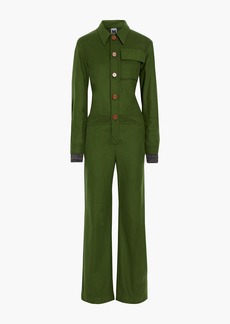 M Missoni - Wool-blend felt jumpsuit - Green - IT 40