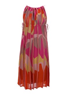 M Missoni Sleeveless Midi Dress in Multicolor Wool