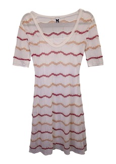 M Missoni Wave Stripe Dress in White Viscose