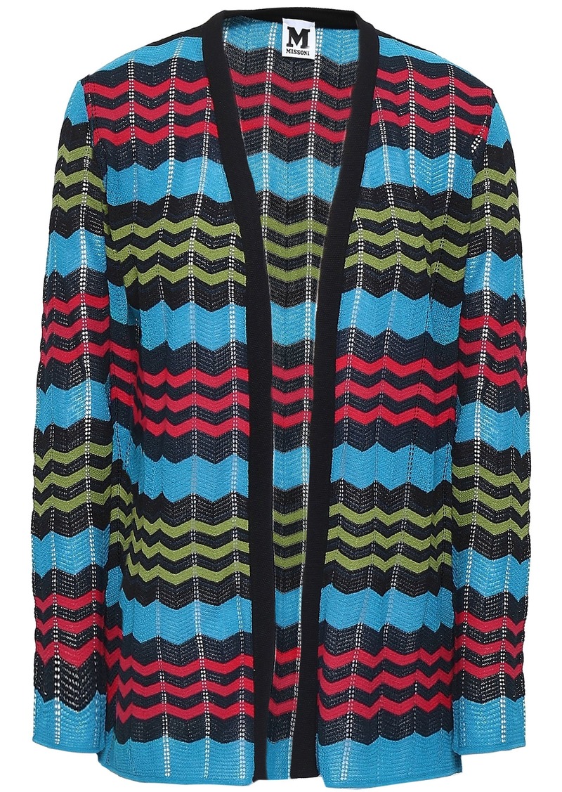 M Missoni Woman Crochet-knit Cardigan Light Blue