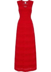 M Missoni Woman Crochet-knit Cotton-blend Maxi Dress Red