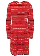 M Missoni Woman Crochet-knit Cotton-blend Mini Dress Red