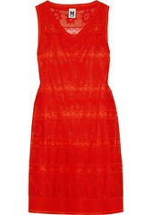 M Missoni Woman Crochet-knit Mini Dress Tomato Red