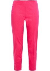 M Missoni Woman Cropped Stretch-cotton Twill Slim-leg Pants Bright Pink