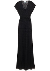 M Missoni Woman Metallic Crochet-knit Maxi Dress Black