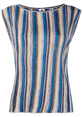M Missoni sleeveless striped knit top