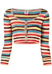 M Missoni striped cropped knitted top