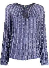 M Missoni wave-pattern knitted top