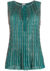 M Missoni wave-print knitted top