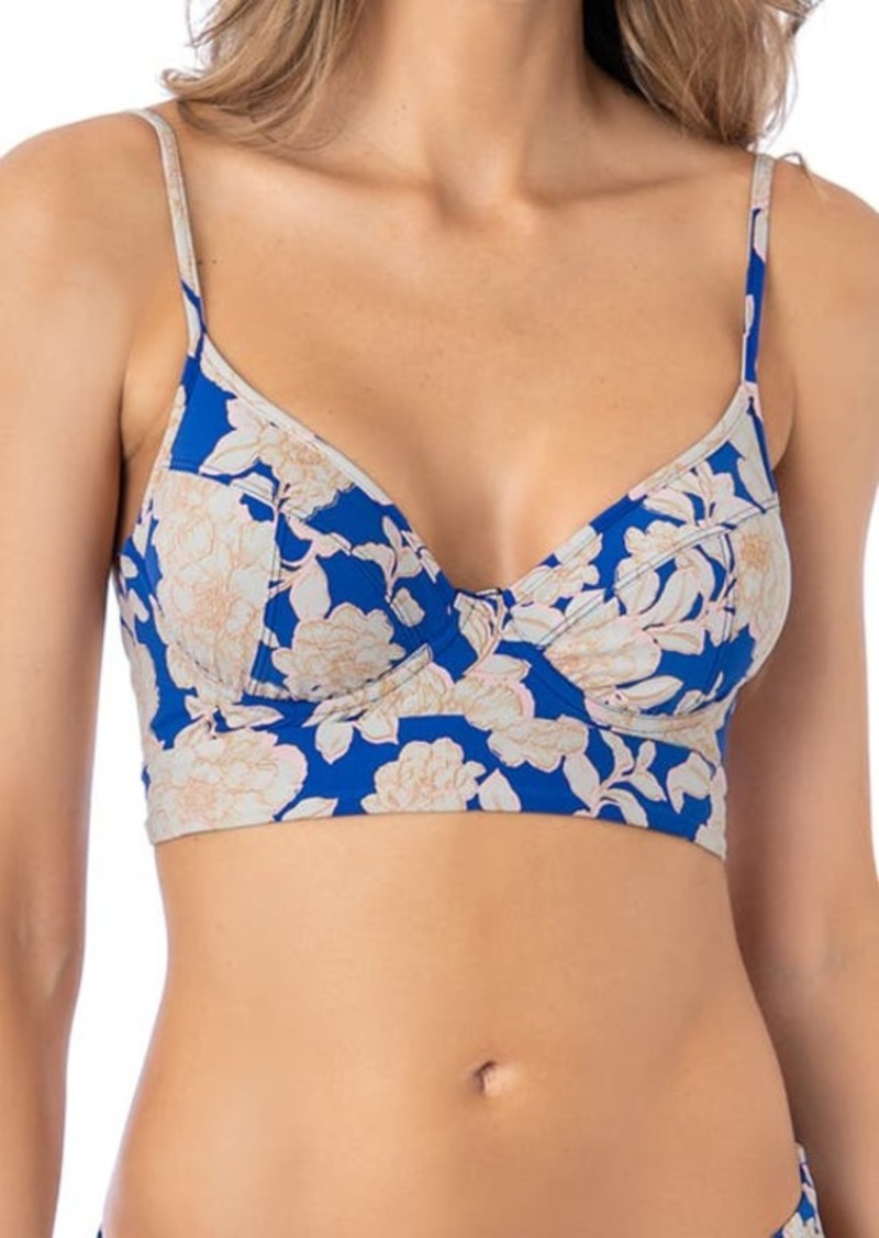 Maaji Blue Bouquet Milany Reversible Underwire Bikini Top at Nordstrom