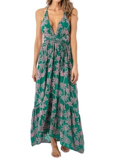 Maaji Embroidered Palms Moon Bay Cover-Up Maxi Dress