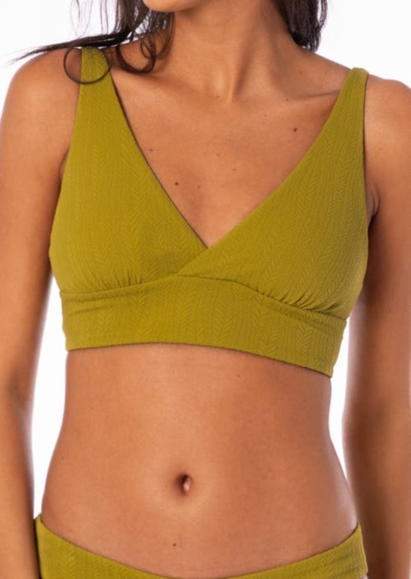 Maaji Engraved Leaves Julie Reversible Bikini Top
