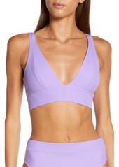 Maaji Periwinkle Paradise 4-Way Reversible Bikini Top in Purple at Nordstrom