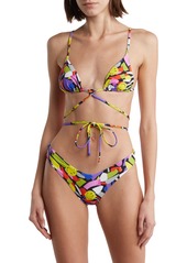 Maaji Smiledelic Coco Journey Reversible Two-Piece Bikini in Purple Multi at Nordstrom Rack